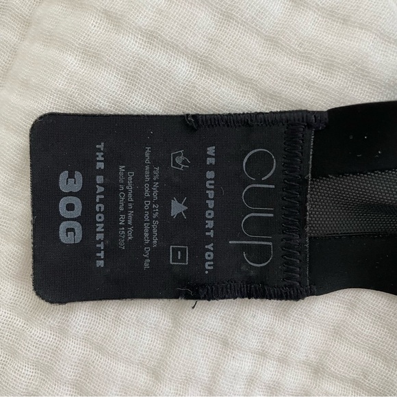 CUUP The Balconette Bra 30G - Black Mesh - Picture 6 of 7